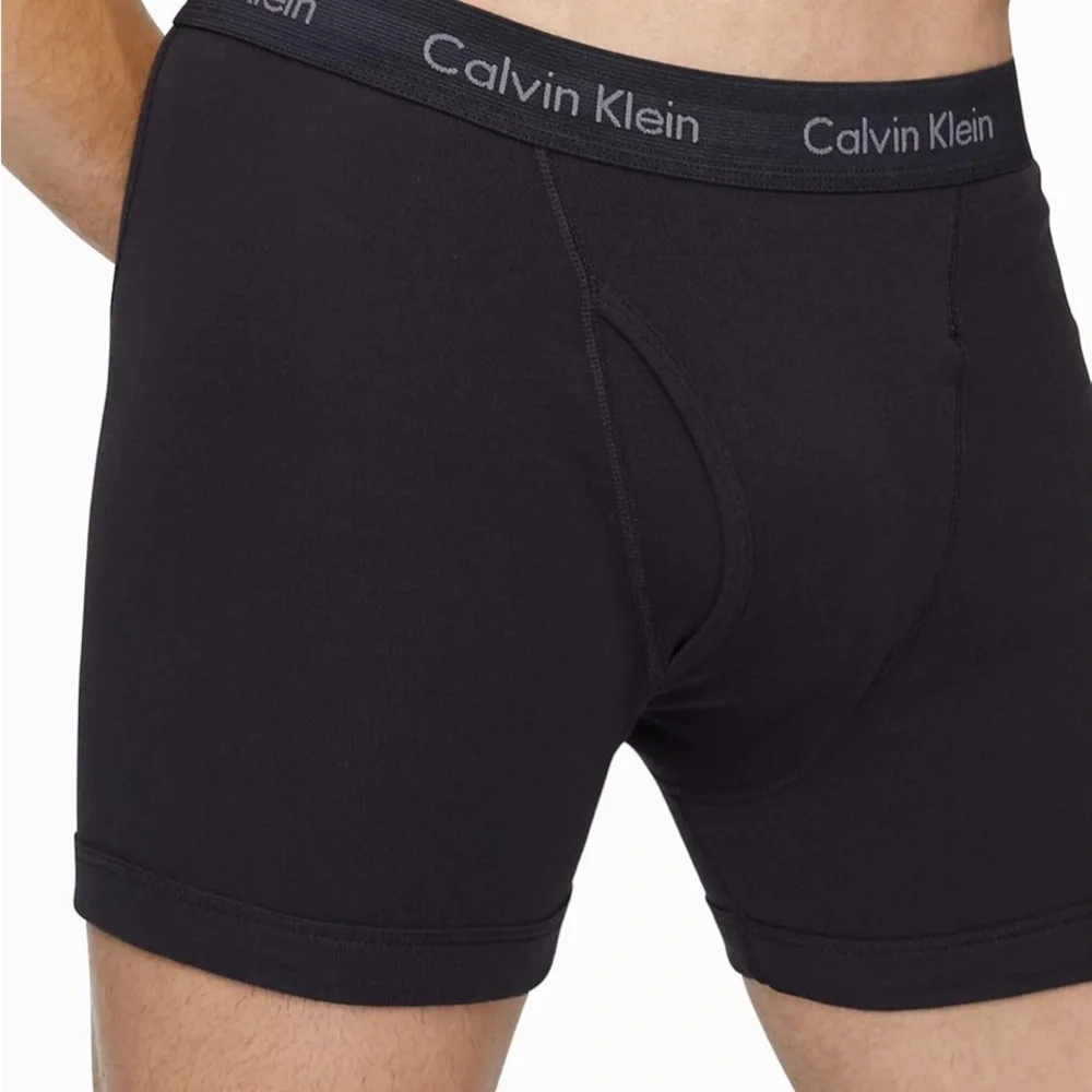 7 pairs medium Calvin Klein Black Boxer Briefs Stretchy Elastic Waistband no box